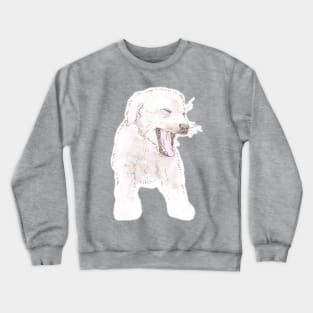 Yawning Labrador Puppy Watercolor Crewneck Sweatshirt